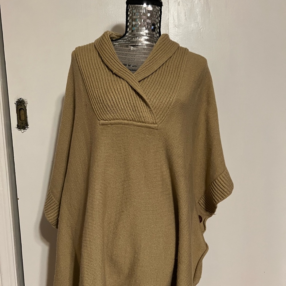 H&M Tan Oversized Sweater Poncho